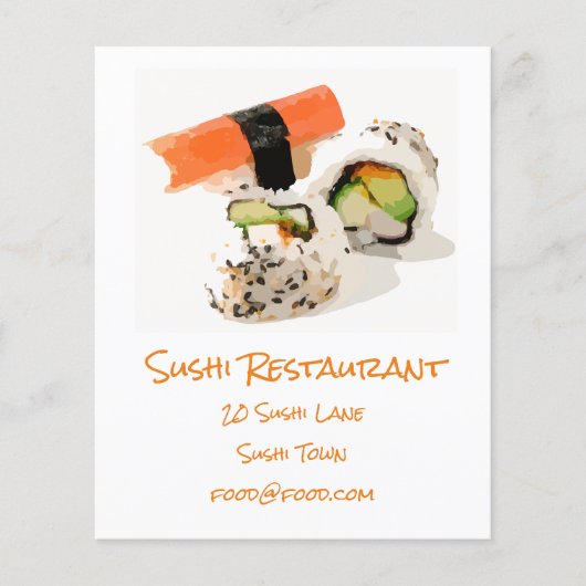 すし日本のモダン料理店 チラシ (正面)