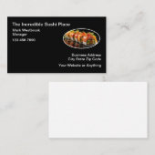 すし日本のレストランシェフテーマ 名刺 (正面/裏面)