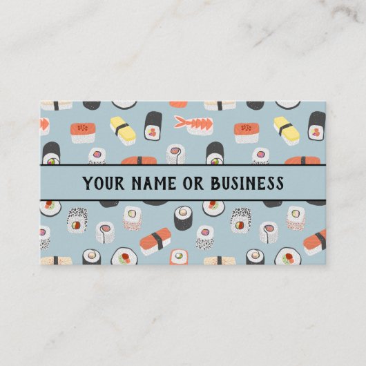 すし日本のレストラン名刺 名刺 (正面)