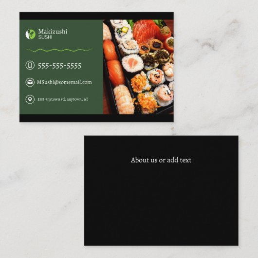 すし日本の名刺 名刺 (正面/裏面)