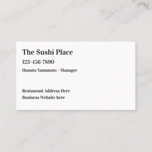 すし日本の屋 名刺 (裏面)