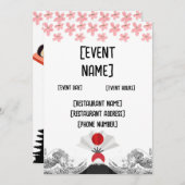 すし日本の店イベントと開業 招待状 (正面/裏面)