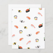 すし日本の柄紙シート (正面/裏面)