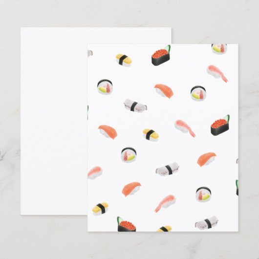 すし日本の柄紙シート (正面/裏面)