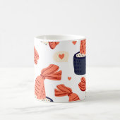 すし日本の食品シームレスパターン コーヒーマグカップ (中央)