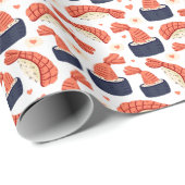 すし日本の食品シームレスパターン ラッピングペーパー (ロールコーナー)