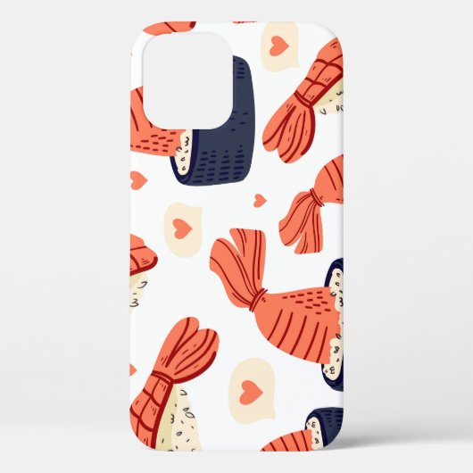 すし日本の食品シームレスパターン Case-Mate iPhoneケース (裏面)