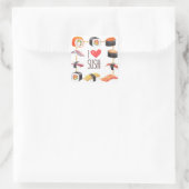 すし日本の食 スクエアシール (バッグ)