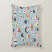 すし柄ブルー アクセントクッション (正面(垂直))