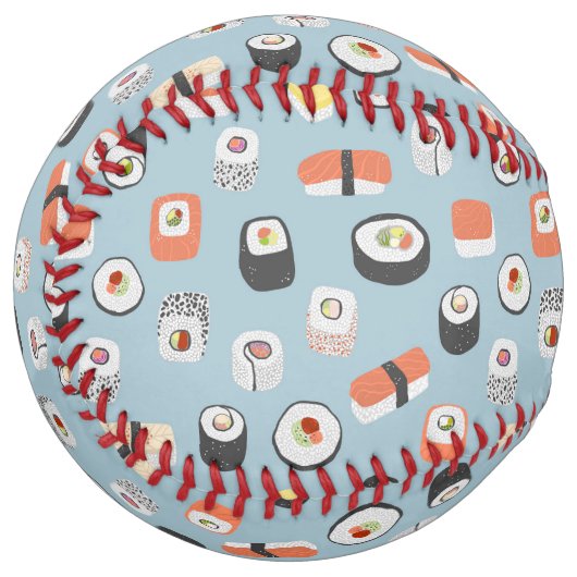 すし柄 ソフトボール (正面左)