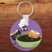 すし楽しむ風呂おもしろい時間 キーホルダー (正面)