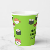 すし漫画かわいいかわいい子供の誕生日パーティー 紙コップ (左)