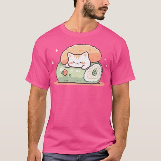 すし猫かわいい Tシャツ (正面)