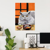 すし猫アフタヌーンスナック ポスター (ホームオフィス)