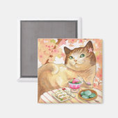 すし猫デザートファースト磁石 マグネット (正面/裏面)