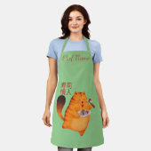 すし猫 エプロン (着用した状態)
