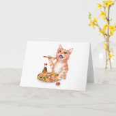 すし猫 カード (黄色い花)