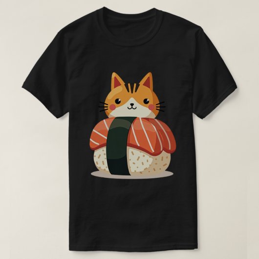 すし猫 Tシャツ (デザイン正面)