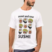すし甘酸っぱい寿司好き Tシャツ (正面)