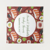 すし男女兼用赤ちゃんシャワー タペストリー (正面(横))