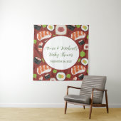 すし男女兼用赤ちゃんシャワー タペストリー (インサイチュ)