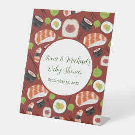 すし男女兼用赤ちゃんシャワー 台座サイン