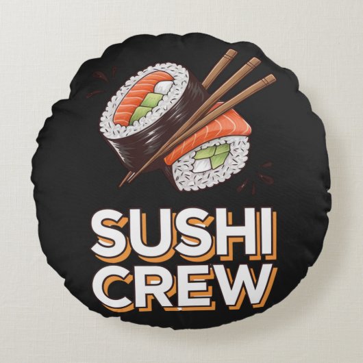 すし職人 ラウンドクッション (正面)