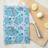 すし茶タオル キッチンタオル (四つ折り)