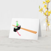 すし誕生日 カード (黄色い花)