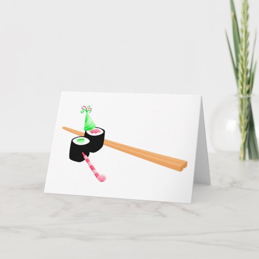 すし誕生日 カード (正面)