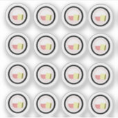 すし転がクリームチーズサーモンステッカー シール (正面)