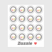 すし転がクリームチーズサーモンステッカー シール (シート)