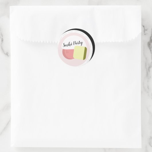 すし転がサケの誕生日10代の店 ラウンドシール (バッグ)