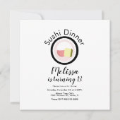 すし転がサケの10代の誕生日レストランパーティー カード (正面)