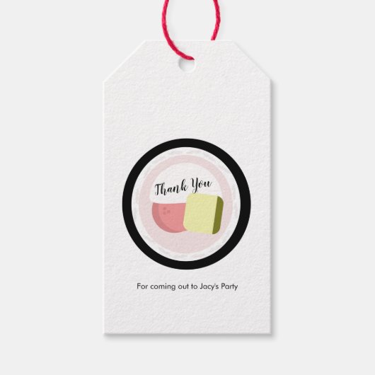 すし転がサケ誕生日店 ギフトタグ (正面)