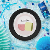 すし転がサケ誕生日店 ペーパープレート (パーティー)