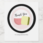 すし転がサケ誕生日店 ワインラベル (シングルラベル)