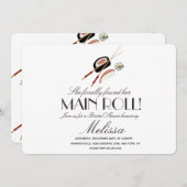 すし転が箸日本咲ブライダルシャワー 招待状 (正面/裏面)