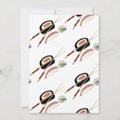 すし転が箸日本木ブライダルシャワー 招待状 (裏面)