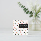 すし転が箸水彩店のロゴ スクエア名刺 (スタンド正面)