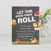 すし転が誕生祝い 招待状 (スタンド正面)