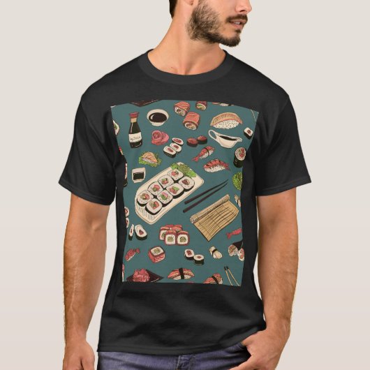 すし転が:色目なしヴィンテージ。 Tシャツ (正面)