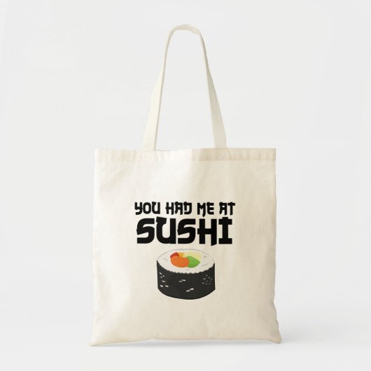 すし食べおもしろい物 トートバッグ (正面)