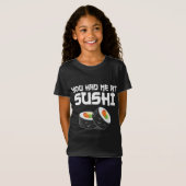 すし食べおもしろい物 Tシャツ (正面フル)