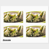 すし食べア日本のア食ご飯おいしいランチ 長方形シール (シート)