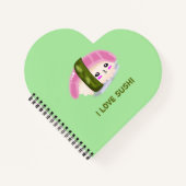 すし食べ物が大好おもしろいき ノートブック (正面)