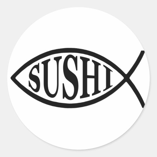 すし魚 ラウンドシール (正面)