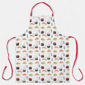 すし、わさび、ご飯、魚、お肉 エプロン (正面)