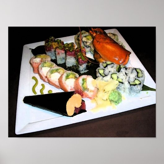 「すし」アートプリント ポスター (正面)