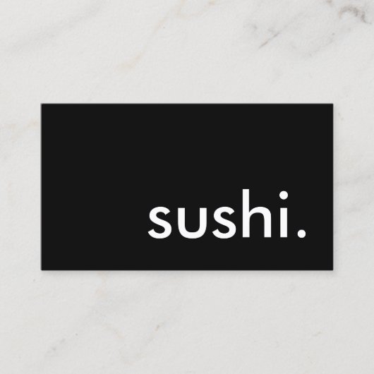 すし。 名刺 (正面)